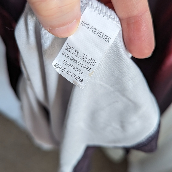 🌸 Boho Maxi Dress Festival Coverup Pink Red Tie Dye Ombre Beach L XL - Picture 12 of 16